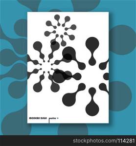 Black and white interior poster. Black and white interior poster. Modern cover design for magazine, printing products, flyer, presentation, brochure or booklet. Vector illustration