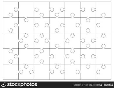 Black and white jigsaw or puzzle outline that you can overlay on to your own image or picture