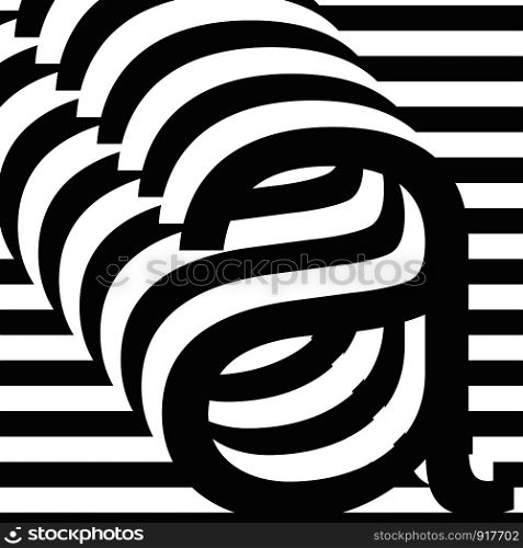 Black and white letter a design template vector illustration