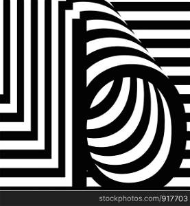 Black and white letter b design template vector illustration