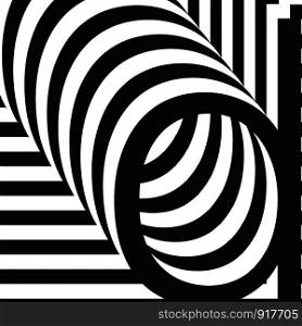 Black and white letter d design template vector illustration