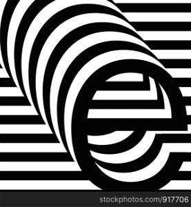 Black and white letter e design template vector illustration
