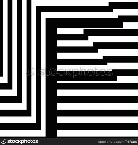 Black and white letter F design template vector illustration