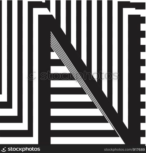 Black and white letter N design template vector illustration