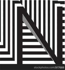 Black and white letter N design template vector illustration