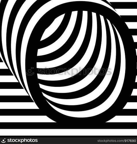 Black and white letter O design template vector illustration