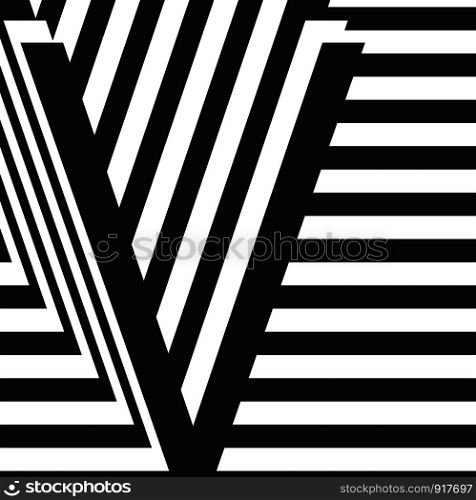 Black and white letter V design template vector illustration