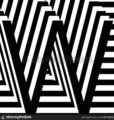 Black and white letter W design template vector illustration