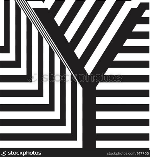 Black and white letter Y design template vector illustration