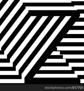 Black and white letter Z design template vector illustration
