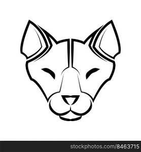 Black and white line art of cute fox head. Good use for symbol mascot icon avatar tattoo T Shirt design logo or any design