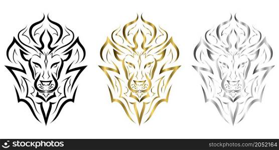 Black and white line art of the front of the lion's head. It is sign of leo zodiac. Good use for symbol, mascot, icon, avatar, tattoo, T Shirt design, logo or any design you want.