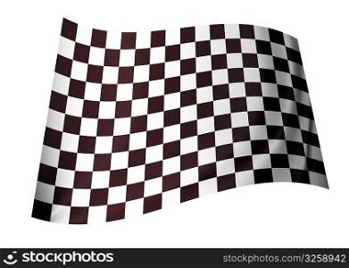 black and white motor racing checkered flag concept icon