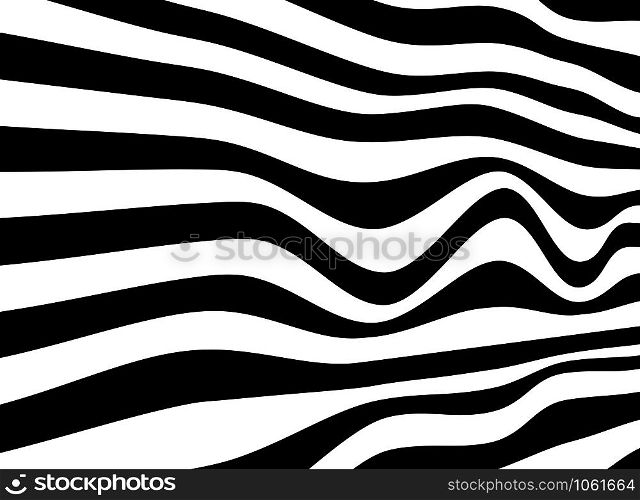 Black and white of abstract crosswalk opart background, vector eps10