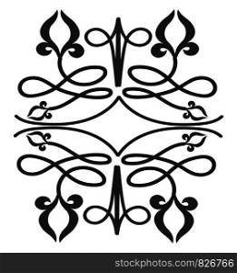 Black and white ornament vector or color illustration