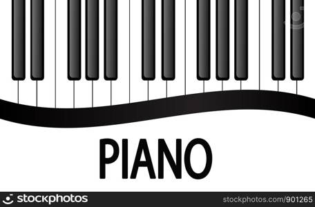 Black and White Piano Keys Background Design. Stock Vector Illustration, eps 10