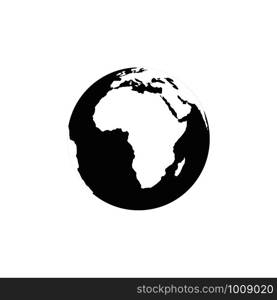 black and white planet earth icon, vector illustration. black white planet earth icon, vector illustration