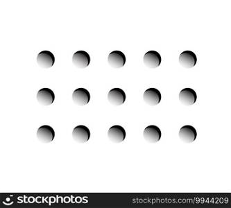 black and white polka dot pattern background. - vector illustration