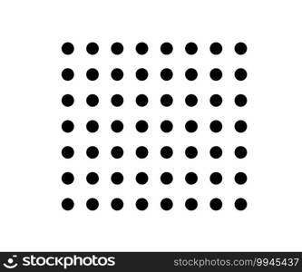 black and white polka dot pattern background. - vector illustration