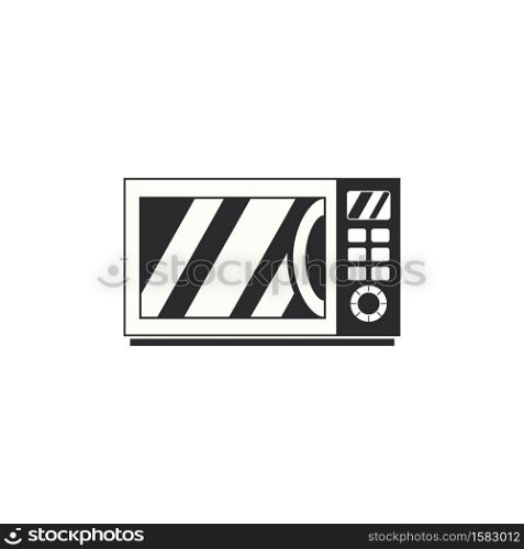 Black and white retro microwave icon. Vintage kitchen appliances. The object is separate from the background. Vector element for logos, icons, infographics and your design.. Black and white retro microwave icon. Vintage kitchen appliances. The object is separate from the background. Vector element