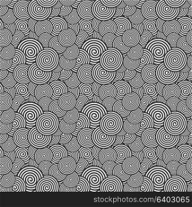 Black and White Seamless Pattern. Abstract spiral Psychedelic Art Background. Vector Illustration. EPS10. Seamless Pattern. Abstract spiral Psychedelic Art Background. Ve