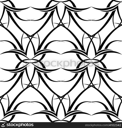 Black and white seamless repeating modern tattoo background design