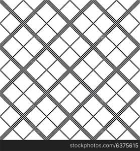 Black and white seamless tartan pattern