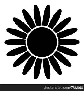 Black and white silhouette of a flower in an abstract style
