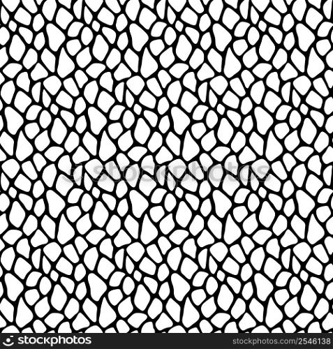 Black and White Snake Animal Motif Vector Seamless Pattern. Awesome for classic product design, fabric, backgrounds, invitations, packaging design projects. Surface pattern design.