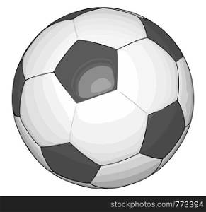 Black and white soccer ball vector illustration on white background
