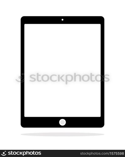 Black and white tablet icon