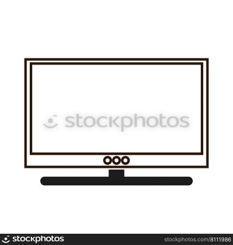 black and white television logo illustration design