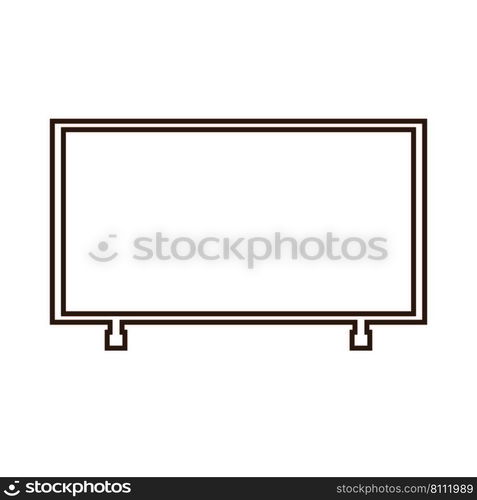 black and white television logo illustration design