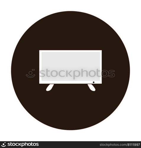 black and white television logo illustration design