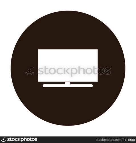 black and white television logo illustration design