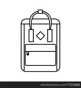 Black and White travel backpacks isolated on white background. Vector Illustration. EPS10. Black and White travel backpacks isolated on white background. Vector Illustration
