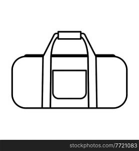 Black and White travel bags isolated on white background. Vector Illustration. EPS10. Black and White travel bags isolated on white background. Vector Illustration