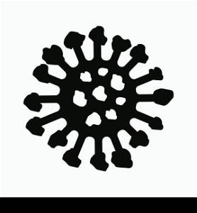 black and white virus image illustration design