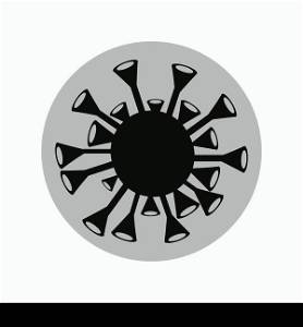 black and white virus image illustration design