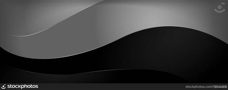 Black and White with Dynamic Shape Minimalism Background Design. Graphic Design Element.