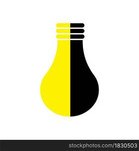 Black and yellow bulb. Illumination icon. Lamp light symbol energy. Electricity logo. Vector illustration. Stock image. EPS 10.. Black and yellow bulb. Illumination icon. Lamp light symbol energy. Electricity logo. Vector illustration. Stock image.