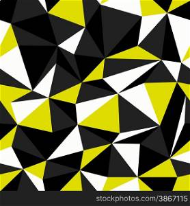 Black and Yellow Colors Triangle Seamless Pattern