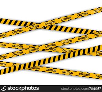Black and yellow police stripe. Vector stock illustration