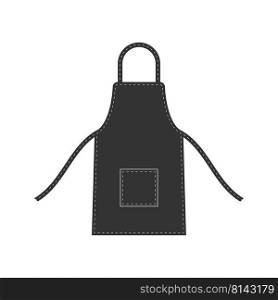 Black apron isolated. Kitchen chef apron icon on white background