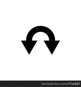 Black arrow vector icon. Arrow down. Arrow icon isolated on white background. Eps10. Black arrow vector icon. Arrow down. Arrow icon isolated on white background