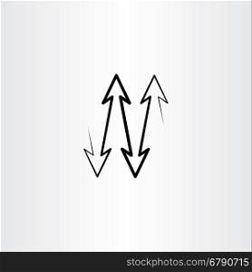 black arrows up down vector illustration symbol
