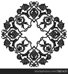 black artistic ottoman pattern series fifty three version