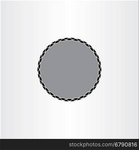 black background label circle vector frame