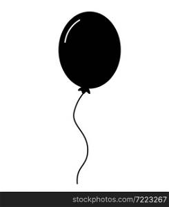 Black balloon icon isolated on the white vector background three balloons. balloon icon isolated on the white vector background three balloons