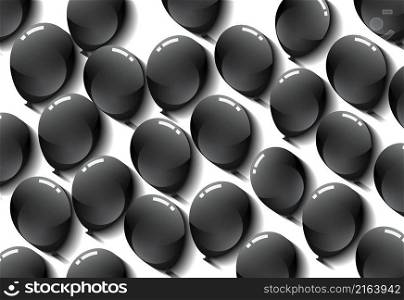 black balloon seamless pattern